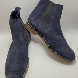 Women's Suede Chelsea Boots - Navy